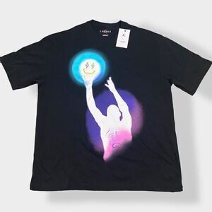 Nike Air Jordan x J Balvin Jordan Black Graphic T-Shirt DR2962-010 Mens size L